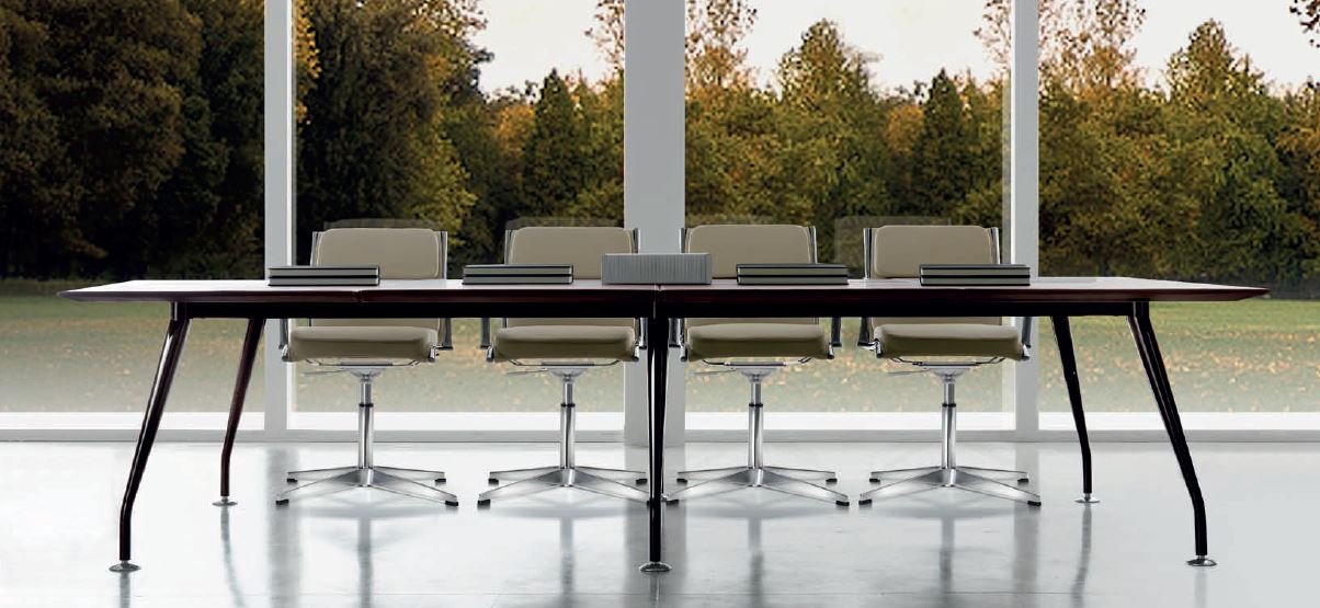 Table de réunion Infinity plateau bois
