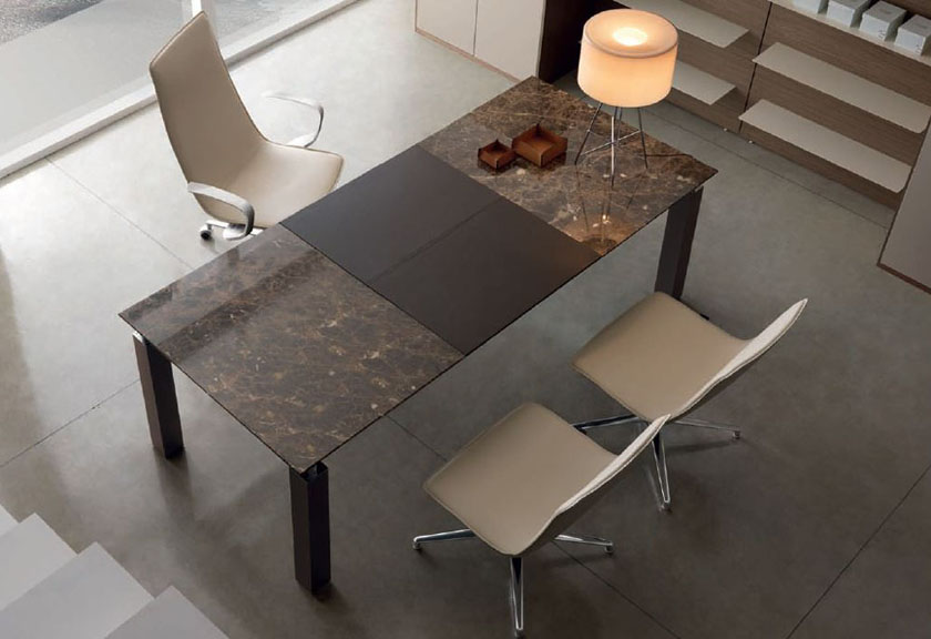 Bureau Marbre et Cuir Regal