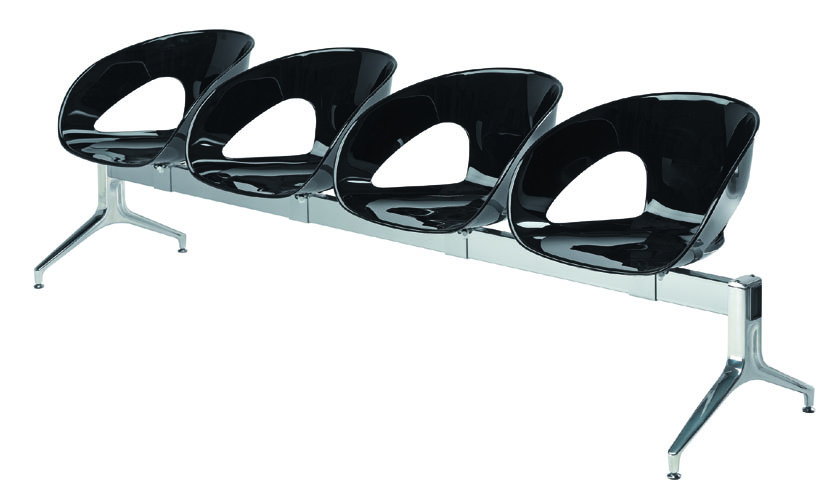 Chaises sur poutre Krizia 4 places