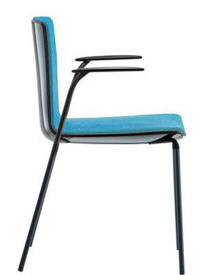 Fauteuil NOA avec accoudoirs noirs