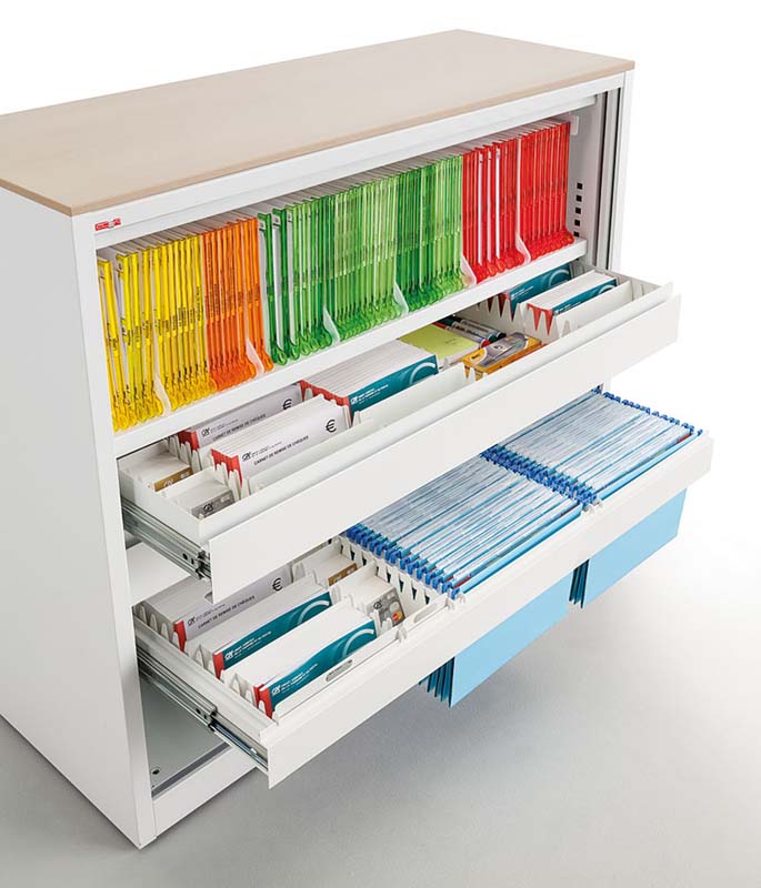 Armoire basse avec chassis télescopique