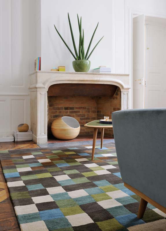 Tapis Squares 100% Laine
