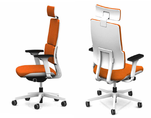 Fauteuil Wi-MAX Blanc Haut Dossier Têtière