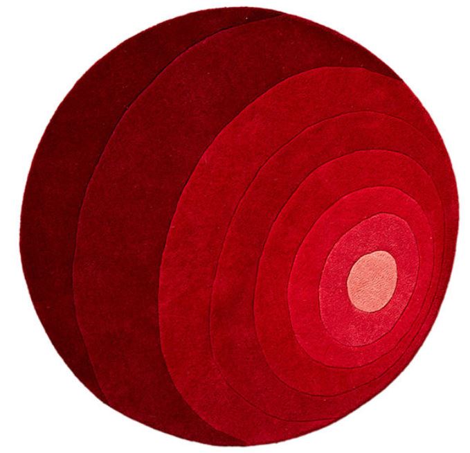 Tapis Luna Rug diamètre 120 Rouge