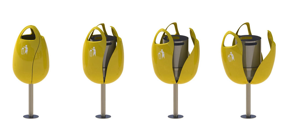 Poubelle pour Espace Public Design TULPI