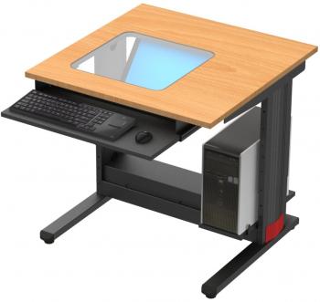 Table avec écran encastré et support UC