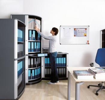 Armoire rotative en angle