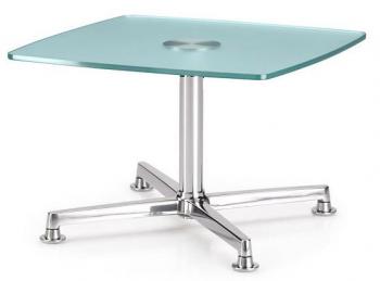 Table Basse Verre et Chrome Curos