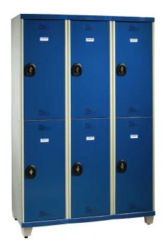  Vestiaires 6 portes AC bleu
