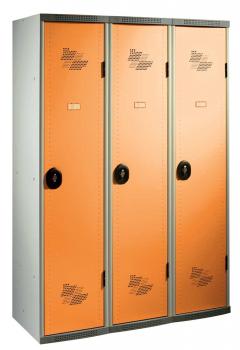  Vestiaire 3 cases portes orange AC