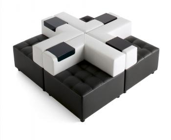 Ensemble 4 Fauteuils Kuadra avec tablettes