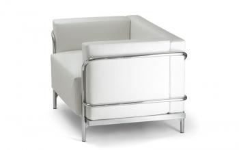 Fauteuil Soft cuir blanc ou noir