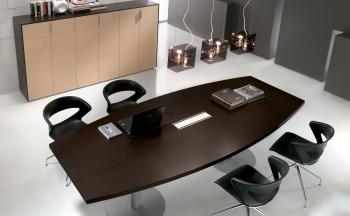 Table Tonneau Odeon Chêne Foncé