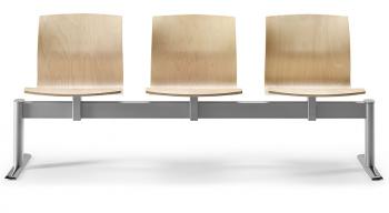 Chaises Bois sur poutre WEBWOOD 3 places