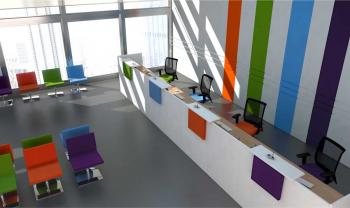 Banque d'Accueil Image droite multicolore