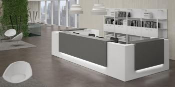 Banque d'accueil mélaminé avec led