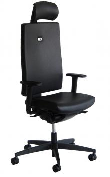 Fauteuil Ergonomique LINEA Cuir avec Têtière