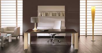 Bureau Direction Solo Design Cuir et Bois
