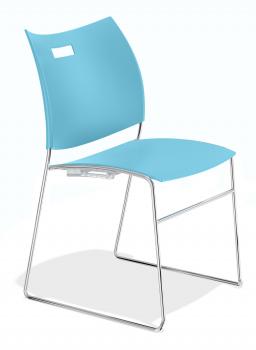 Chaise polyvalente Carver piétement fil chromé