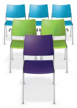 Chaise polyvalente 4 pieds chromés Cobra