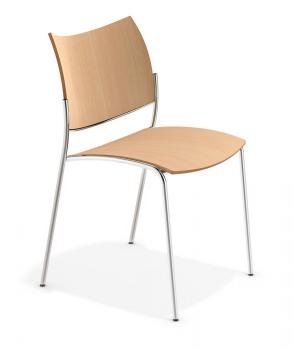 Chaise polyvalente 4 pieds Cobra bois