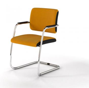 Fauteuil Bicolore Luge Chromé