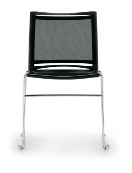 Chaise AERO Résille fil chromé