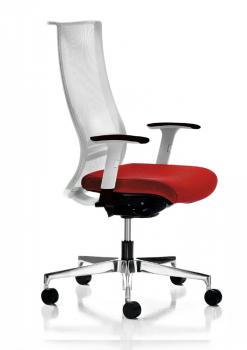 Fauteuil ergonomique WAVE résille blanche