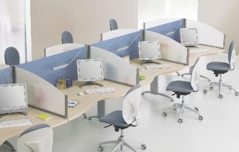 Mobilier Centre d'Appels 8 Postes Double Vague