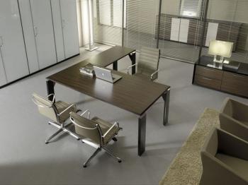 Bureau Direction Bois avec Retour XNOVE
