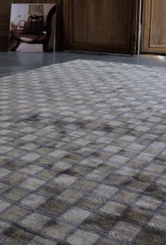 Tapis Emaux Soie Végétale Tissé Main