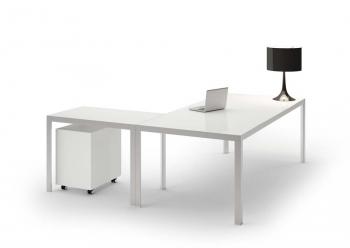 Bureau Funny Plus avec Retour Plateaux Verre