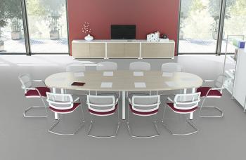 Table Ovale IQ 10 Personnes Erable Naturel