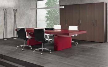 Table de Réunion Executive BK8 Cuir et Laque