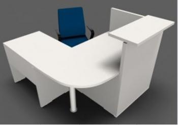 Banque d'Accueil MARTINA Blanche 140 x 160 cm