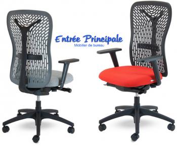 Fauteuil Flexa Noir avec Soutien Lombaire Réglable