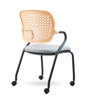 Fauteuil Visiteur 4 Pieds sur Roulettes Flexa