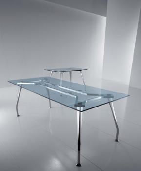 Bureau Direction Rectangle Verre Transparent