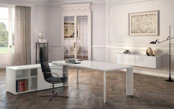 Bureau Verre sur Retour Desserte