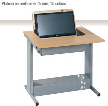 Table Informatique Fixe avec Ecran Rabattable