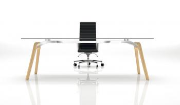 Bureau Direction Verre et Bois Delta