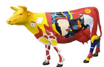 Vache Grandeur Nature Esprit Picasso