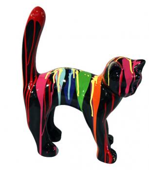 Chat Coulures en Résine