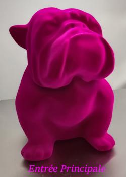 Bouledogue Assis 42 cm Flocage