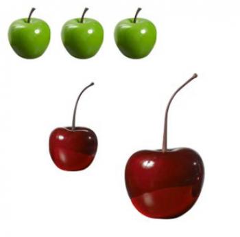 Ensemble de 3 Pommes et 2 Cerises