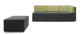 Banquette Lounge 3 Places et 1 Pouf