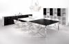  Table de réunion noire et blanche MEDLEY