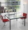 Table Bartolo en verre transparent