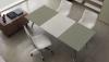 Bureau Cuir Bicolore et Chrome