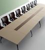 Table de réunion plateau cuir Infinity 20